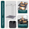 Metall Pelletbehälter mit Sichtfenster 41x41x76 Pelletbox Schwarz - VOUNOT DE