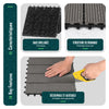 16 Stück WPC Terrassenfliesen 30x30 cm, Klickfliesen Outdoor 1.5m² Grau