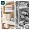 3 Stück Bettwäsche Organizer mit Sichtfenster 38,5x33x12 cm Beige