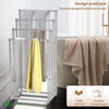 Metall Handtuchhalter Stehend für Badezimmer, Handtuchständer mit 4 Stangen, Weiß - VOUNOT DE