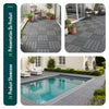 11 Stück WPC Terrassenfliesen 30x30 cm, Klickfliesen Outdoor 1m² Anthrazit