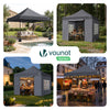 Verstärktes Pavillon 3x3m, Wasserdichter Faltpavillon mit 4 Seitenteilen&Sandsäcke Grau - VOUNOT DE