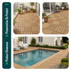 16 Stück WPC Terrassenfliesen 30x30 cm, Klickfliesen Outdoor 1.5m² Holzoptik