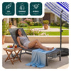 Sonnenliege Gartenliege aus Aluminium und Textilene 190x62x31cm Grau - VOUNOT DE