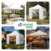Verstärktes Pavillon 3x3m, Wasserdichter Faltpavillon mit 4 Seitenteilen&Sandsäcke Weiß - VOUNOT DE