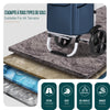 2 Räder Einkaufstrolley Klappbar mit 58L Wasserdichter Tasche, Marineblau
