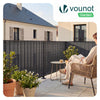 PVC Sichtschutzmatte Schilfmatte Sichtschutzzaun 100x500cm Anthracite - VOUNOT DE