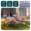 2er Set Sonnenliege Gartenliege aus Aluminium und Textilene 190x62x31cm Grau - VOUNOT DE