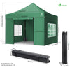Pavillon 3x3m, Wasserdichter Faltpavillon, Faltbar Partyzelt mit 4 Seitenteilen, 4 Sandsäcke, Grün - VOUNOT DE