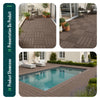 16 Stück WPC Terrassenfliesen 30x30 cm, Klickfliesen Outdoor 1.5m² Braun