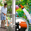 Flexibler Gartenschlauch 45m, Flexibel Wasserschlauch Dehnbarer mit 10 Sprühfunktionen, Orange - VOUNOT DE