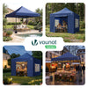 Verstärktes Pavillon 3x3m, Wasserdichter Faltpavillon mit 4 Seitenteilen&Sandsäcke Blau - VOUNOT DE