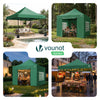 Verstärktes Pavillon 3x3m, Wasserdichter Faltpavillon mit 4 Seitenteilen&Sandsäcke Grün - VOUNOT DE