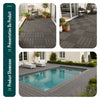 16 Stück WPC Terrassenfliesen 30x30 cm, Klickfliesen Outdoor 1.5m² Grau