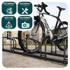 Fahrradständer für 6 Fahrräder, Boden und Wandmontage, Schwarz - VOUNOT DE