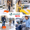 Schneeschieber Set Schneeschaufel + Teleskop Eiskratzer Orange - VOUNOT DE