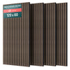 4er Set Akustikpaneele 120 × 60 × 2,1 cm, Akustik Wandpaneele in Holzoptik Dunkel-Eiche - VOUNOT DE