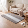 Weicher Kurzflor Teppich Wohnzimmer mit Antirutschmatte 80x150 cm Grau