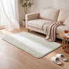Weicher Kurzflor Teppich Wohnzimmer mit Antirutschmatte 80x150 cm Creme