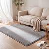 Weicher Kurzflor Teppich Wohnzimmer mit Antirutschmatte 120x160 cm Grau