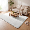 Weicher Kurzflor Teppich Wohnzimmer mit Antirutschmatte 140x200 cm Creme