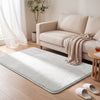 Weicher Kurzflor Teppich Wohnzimmer mit Antirutschmatte 120x160 cm Creme