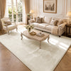 Weicher Kurzflor Teppich Wohnzimmer mit Antirutschmatte 200x300 cm Beige