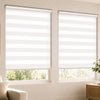 2er Set Doppelrollo klemmfix ohne Bohren, Duo Rollo Klemmrollo für Fenster und Tür, 90x150 cm, Weiß