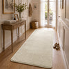 Weicher Kurzflor Teppich Wohnzimmer mit Antirutschmatte 80x200 cm Beige