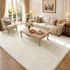 Weicher Kurzflor Teppich Wohnzimmer mit Antirutschmatte 240x340 cm Beige