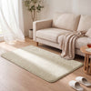 Weicher Kurzflor Teppich Wohnzimmer mit Antirutschmatte 80x150 cm Beige
