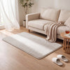 Weicher Kurzflor Teppich Wohnzimmer mit Antirutschmatte 80x150 cm Creme