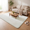 Weicher Kurzflor Teppich Wohnzimmer mit Antirutschmatte 140x200 cm Creme
