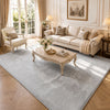 Weicher Kurzflor Teppich Wohnzimmer mit AntirutschmatteV 200x300 cm Grau