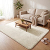 Weicher Kurzflor Teppich Wohnzimmer mit Antirutschmatte 160x230 cm Beige