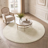 Weicher Kurzflor Teppich Wohnzimmer mit Antirutschmatte ф160 cm Beige