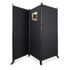 Paravent Raumteiler 3 Teilig Freistehend Stoff Trennwand 262 x 30 x 173 cm Anthrazit