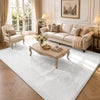Weicher Kurzflor Teppich Wohnzimmer mit Antirutschmatte 200x300 cm Creme