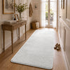 Weicher Kurzflor Teppich Wohnzimmer mit Antirutschmatte 80x200 cm Creme