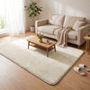 Weicher Kurzflor Teppich Wohnzimmer mit Antirutschmatte 140x200 cm Beige