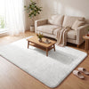 Weicher Kurzflor Teppich Wohnzimmer mit Antirutschmatte 160x230 cm Creme