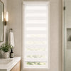 Doppelrollo klemmfix ohne Bohren, Duo Rollo Klemmrollo für Fenster und Tür, 45x150 cm, Weiß