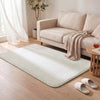 Weicher Kurzflor Teppich Wohnzimmer mit Antirutschmatte 120x160 cm Creme