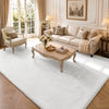 Weicher Kurzflor Teppich Wohnzimmer mit Antirutschmatte 240x340 cm Creme