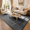 Weicher Kurzflor Teppich Wohnzimmer mit Antirutschmatte 200x300 cm Anthrazit