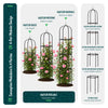 2 X Obelisk Rankhilfe Rosen Rankgitter Metall Ø40x194 cm Schwarz