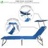 2er Set Sonnenliege mit Dach, 190 x 58 x 27 cm  Blau - VOUNOT DE