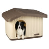 Katzenhaus & Hundehütte Indoor Outdoor, Haustierhaus Winterfest und Wetterfest 75 x 63 x 51 cm, Beige