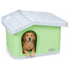 Katzenhaus & Hundehütte Indoor Outdoor, Haustierhaus Winterfest und Wetterfest 75 x 63 x 51 cm, Grün