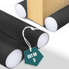 3er Set Türdichtung unten, zuschneidbare Zugluftstopper für Türen, 96 cm, Schwarz - VOUNOT DE